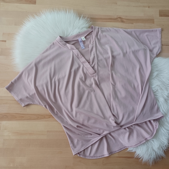 Alya Tops - {Alya} V-neck Stretchy Blouse